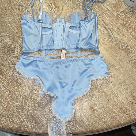 NWT Dream Angels Light Blue Bustier Balconette Set - Picture 5 of 5